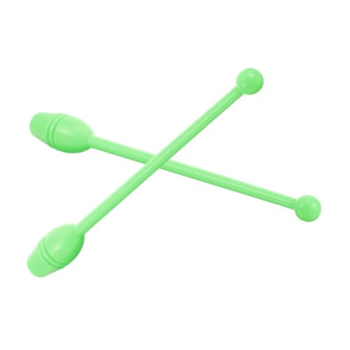 INOOMP 2St Gymnastikstock Rhythmische Gymnastikstäbe Farbenfroher Gymnastikstab Gymnastikstange Tanzender Sportstock Gymnastikstöcke künstlerischer Stock Tanzstock Plastik Light Green von INOOMP