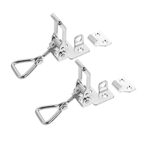 INOOMP 2St Schnalle The Ocean elektrogeräte Boat Accessories stabmixwe Locked Kabel Boot fängt Umschalten abschließbar Fass klemmbausteine Riegelschloss Torschloss Rostfreier Stahl Silver von INOOMP