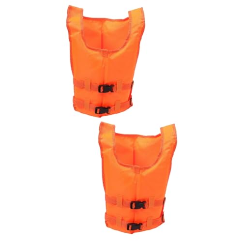 INOOMP 2st Kajak-schwimmweste Auftriebsweste Auftriebsjacke Laufende Reflektierende Weste Kajakweste Schnorcheljacke Wassersicherheitswesten Schwimmwesten Für Erwachsene Kajaks Orange PVC von INOOMP