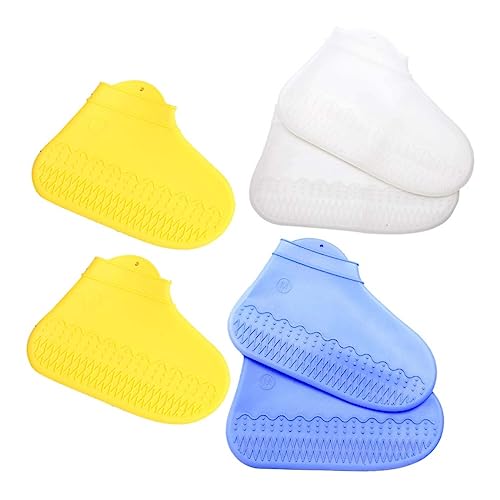 INOOMP 3 Paare Schuhschutz Schuhüberzug Silikon Wiederverwendbare Überschuhe Für Regenschuhe Überschuhe Wiederverwendbar Silikon-Sneaker-Cover Fräulein Silikon Schuhe Fahrrad Kieselgel von INOOMP