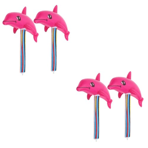 INOOMP 4 Stück Delphin-jubelstab Spielzeuge Tiere Spielzeug Aufblasbarer Stock Geräuschemacher Cheerleader-stick Jubelstöcke Cheerleader-stöcke Aufblasbare Stadionkrachmacher PVC von INOOMP