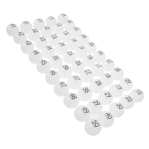 INOOMP Nahtlose Bälle 50 Stück Nummerierte Tombola-bälle Bedruckte Pong-bälle für Die Party Zu Hause und Freizeitaktivitäten INOOMP Nahtlose Bälle 50 Stück Nummerierte Tombola-bälle Bedruckte Pong-bälle für Die Party Zu Hause und Freizeitaktivitäten von INOOMP