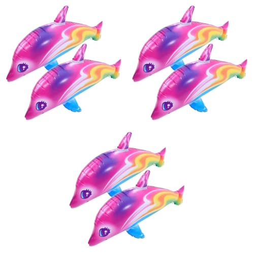 INOOMP 6 Stück Aufblasbares Delphin Spielzeug Hai Aufblasbares Spielzeug Aufblasbares Pool Wasserspielzeug Geburtstagsparty Dekoration Wasserhai Party Spielzeug Hai Förmiges von INOOMP