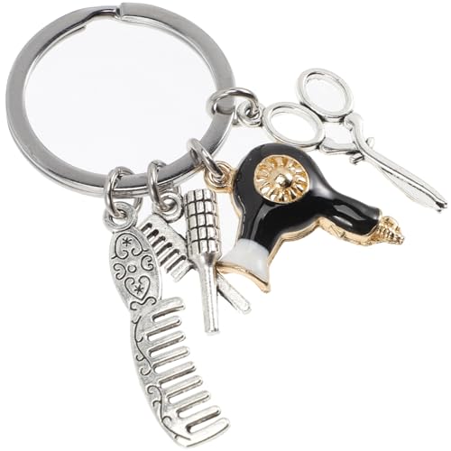 INOOMP Haarklammern Friseur Stylist Schlüsselanhänger Schlüsselanhänger Haartrockner Friseurschmuck Friseur Haarkamm Schlüsselanhänger Schere Charm Schlüsselanhänger Friseur Silber Edelstahl INOOMP Haarklammern Friseur Stylist Schlüsselanhänger Schlüsselanhänger Haartrockner Friseurschmuck Friseur Haarkamm Schlüsselanhänger Schere Charm Schlüsselanhänger Friseur Silber Edelstahl von INOOMP