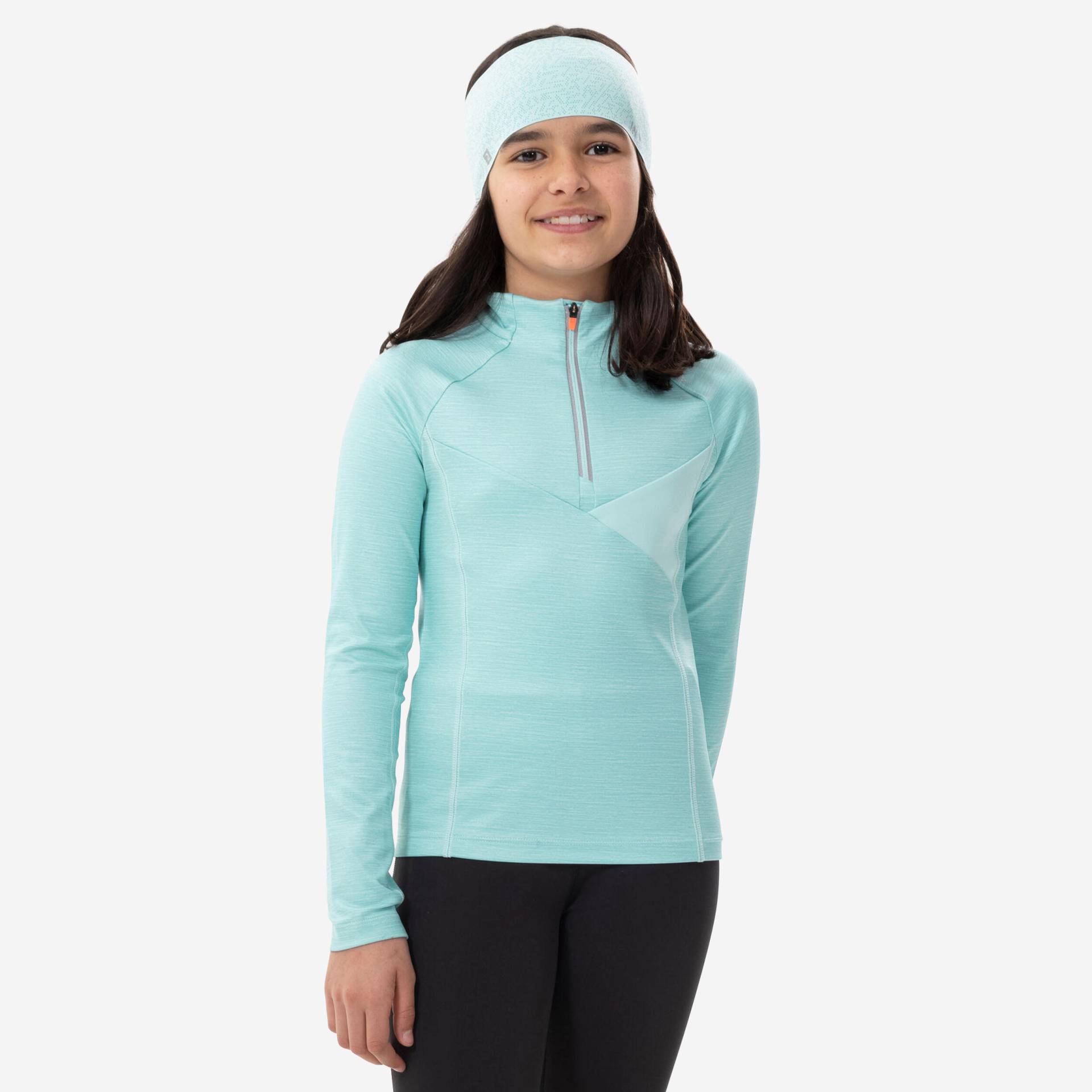 Langlaufshirt Kinder warm langarm - XC S 100 türkis von INOVIK