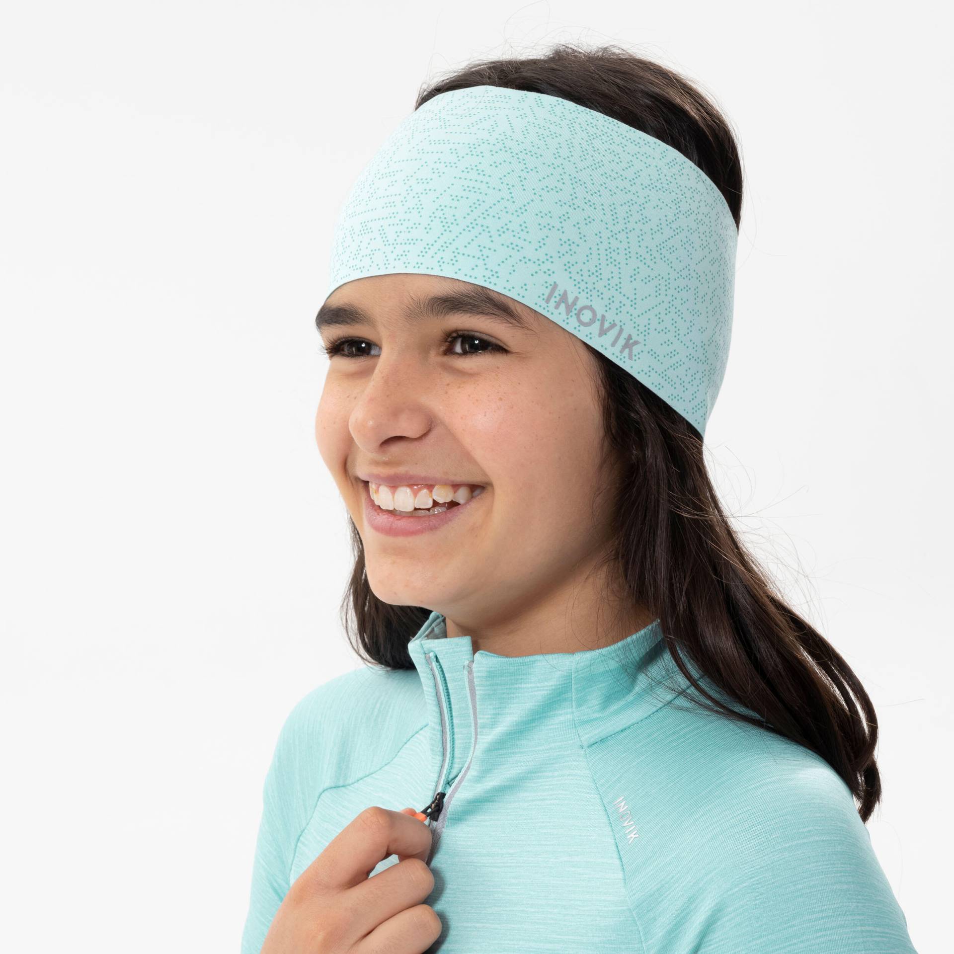 Stirnband Kinder - XC S 500 grünblau Stirnband Kinder - XC S 500 grünblau von INOVIK