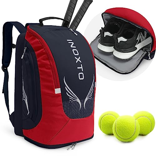 INOXTO 40 l Tennistaschen für Damen und Herren, großer Tennis-Rucksack für 2 Tennisschläger, wasserdichte und atmungsaktive Pickleball-Tasche mit unabhängiger Schuhaufbewahrung für Tennis, Badminton, INOXTO 40 l Tennistaschen für Damen und Herren, großer Tennis-Rucksack für 2 Tennisschläger, wasserdichte und atmungsaktive Pickleball-Tasche mit unabhängiger Schuhaufbewahrung für Tennis, Badminton, von INOXTO