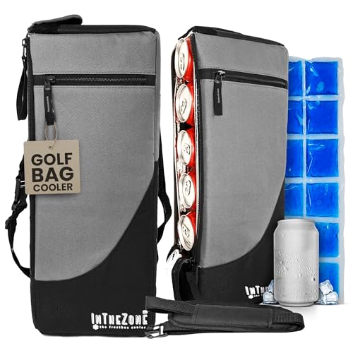 Frostbox Golftaschenkühler und Eisbeutel – Kleiner 6er-Pack Golf-Bierkühler – versteckt und passt diskret in Golftasche – verdeckte isolierte Golf-Kühltasche – Golfzubehör für Herren Frostbox Golftaschenkühler und Eisbeutel – Kleiner 6er-Pack Golf-Bierkühler – versteckt und passt diskret in Golftasche – verdeckte isolierte Golf-Kühltasche – Golfzubehör für Herren von INTHEZONE
