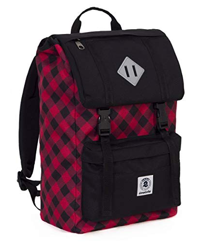 Invicta Backpack - Shot Pack Fantasy - Rot Schwarz - Gepolstertes PC- und Tabletfach - American 28 L von Invicta