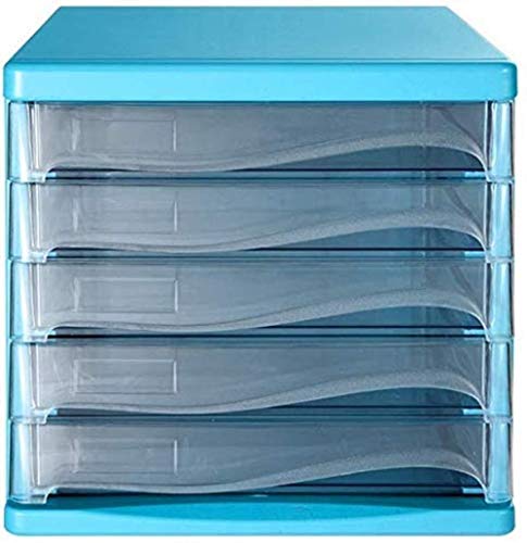 IONAZQTWW Aktenschränke Desktop-Schrank Aufbewahrungs-Organizer Organizer 5 Schubladen 26,5 * 33,8 * 25 Kunststoff von IONAZQTWW