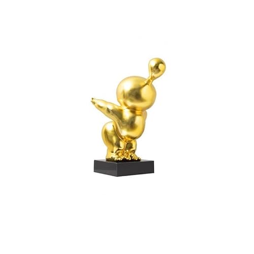 IONAZQTWW Desktop-Figuren Charakter Statue Ornament Little Fatty Blowing Balloon Abstrakte Skulptur Ornament Jungen und Mädchen Schlafzimmer Desktop-Dekoration Home Decor Statuen (Color : B) von IONAZQTWW