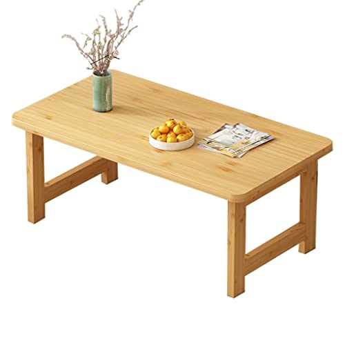 IONAZQTWW Holz-Klapp-Couchtisch, bodenstehender niedriger Tisch, japanischer Tatami-Teetisch für Wohnzimmer, Arbeitszimmer, Café oder sogar Balkon (Holz 70 * 40 * 45 cm), hohe Ambition von IONAZQTWW