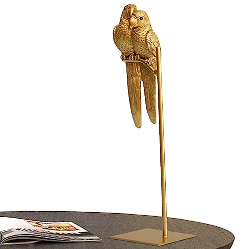 IONAZQTWW Kunststatue – Ornament-Skulptur – Schreibtisch-Dekorationsfigur, Paar Ara-Vogel-Schreibtisch-Ornamente, Papagei-Vogel-Statue-Ornament, realistische Tropische Papagei-Skulptur für die von IONAZQTWW