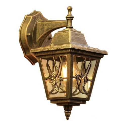 IONAZQTWW Retro-Wandlampe, wasserdicht, E27-Glühbirne, Tischlampe, europäische Villa, Innenhof, Garten, Balkon, Veranda, Beleuchtungskörper, LED-Deckenpendellampe von IONAZQTWW