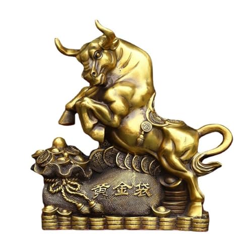 IONAZQTWW Wohnkultur Statuen Dekorative Messing Kuh Ornamente Reichtum Dekorative Skulpturen Wohnzimmer Büro Ornamente Theke Glück Ornamente Desktop Figuren von IONAZQTWW