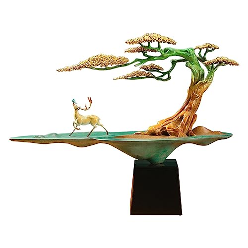 IONAZQTWW Wohnkultur Statuen Kreative Messing Willkommen Kiefer Dekoration Wohnzimmer Eingang Studie Zen Handwerk Dekorative Kunst Skulptur Desktop Figuren von IONAZQTWW