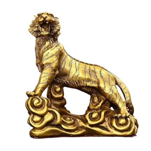 IONAZQTWW Wohnkultur Statuen Messing Tiger Ornamente Home Crafts Desktop Dekoration Antike Regal Skulptur Eingang Arbeitsplatte Desktop Figuren von IONAZQTWW