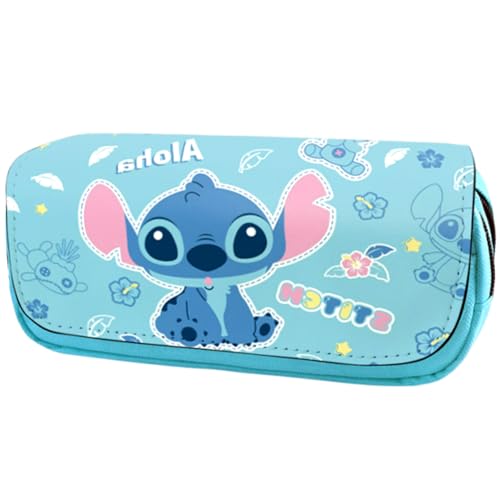 IOSCDH Sti-tch Federmäppchen Kinder Federmäppchen Pencil Case Große Farbe Federmäppchen Federtasche mit Reißverschluss Bleistift Tasche Kinder für Jungen, Mädchen, Studenten und Bürobedarf von IOSCDH