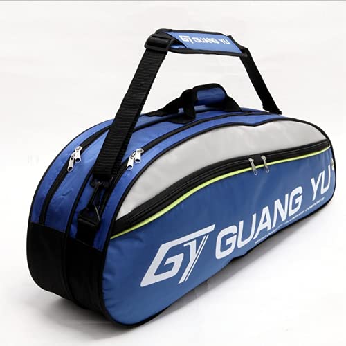 IPENNY Super Groß Badminton-Rucksack 800D Nylon Wasserdicht Tragbar Badminton Schläger Tasche Große Kapazität Sporttasche für 6 Schläger Multifunktion Umhängetasche Blau IPENNY Super Groß Badminton-Rucksack 800D Nylon Wasserdicht Tragbar Badminton Schläger Tasche Große Kapazität Sporttasche für 6 Schläger Multifunktion Umhängetasche Blau von IPENNY
