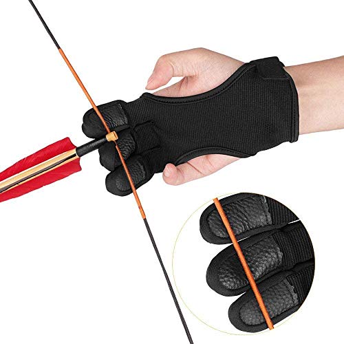 IPENNY Unisex Schießhandschuh Leder 3 Finger Traditionell Bogenschießen Handschuhe Shooting Handschutz Schutzhandschuhe Schutzpolster Tab Bogen Schießen Protector für Jugendliche Erwachsene Anfänger IPENNY Unisex Schießhandschuh Leder 3 Finger Traditionell Bogenschießen Handschuhe Shooting Handschutz Schutzhandschuhe Schutzpolster Tab Bogen Schießen Protector für Jugendliche Erwachsene Anfänger von IPENNY