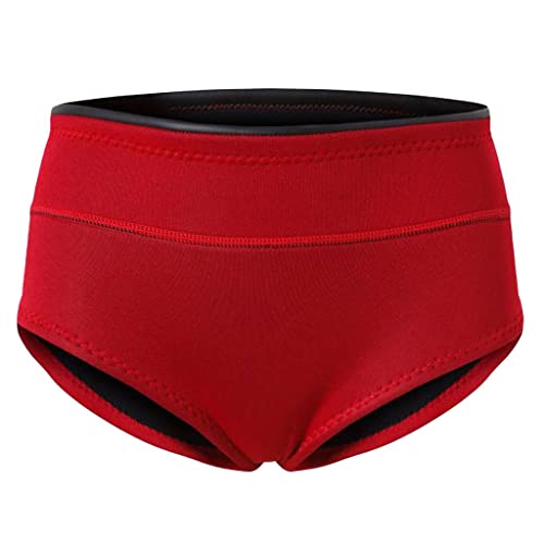 IPOTCH Damen Neopren Shorts Pants Hose Kurz Neoprenhose Neoprenanzug Unterhose Unterwäsche - Rot L von IPOTCH