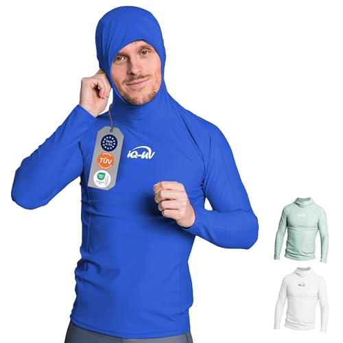 iQ-UV Shirt für Herren Kapuzenshirt Langarm Dark-Blue L – Rashguard für Herren mit UPF 50+ Sonnenschutz für Aktiv- und Wassersport – Schwimmshirt für Herren – Atmungsaktiv und schnelltrocknend iQ-UV Shirt für Herren Kapuzenshirt Langarm Dark-Blue L – Rashguard für Herren mit UPF 50+ Sonnenschutz für Aktiv- und Wassersport – Schwimmshirt für Herren – Atmungsaktiv und schnelltrocknend von iQ-UV