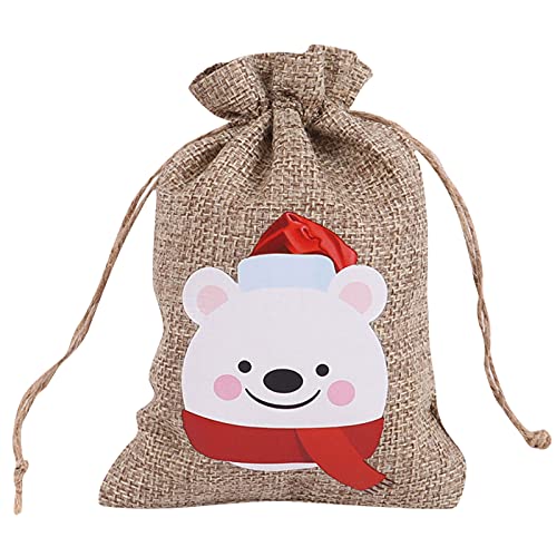 IQYU Bronzing Candy Bags Christmas Bags Bag Bag Drawstring Christmas Drawstring Bags Turnbeutel Stoff Bemalen (I, One Size) von IQYU