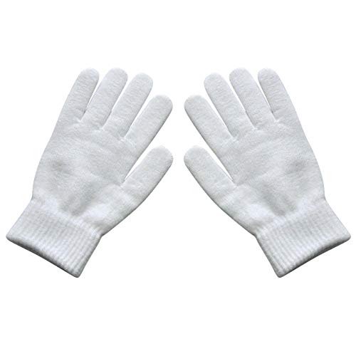 IQYU Lange Handschuhe Schwarz Handschuhe Winter-Woll- und Strickhandschuh für Frauen Spitzen Handschuhe (B, One Size) von IQYU