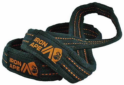 IRON APE Figure 8 Straps for Deadlift, Weight Lifting, Shrugs, and Weightlifting, Heavy Duty Cotton, 4 Sizes (M) von IRON APE