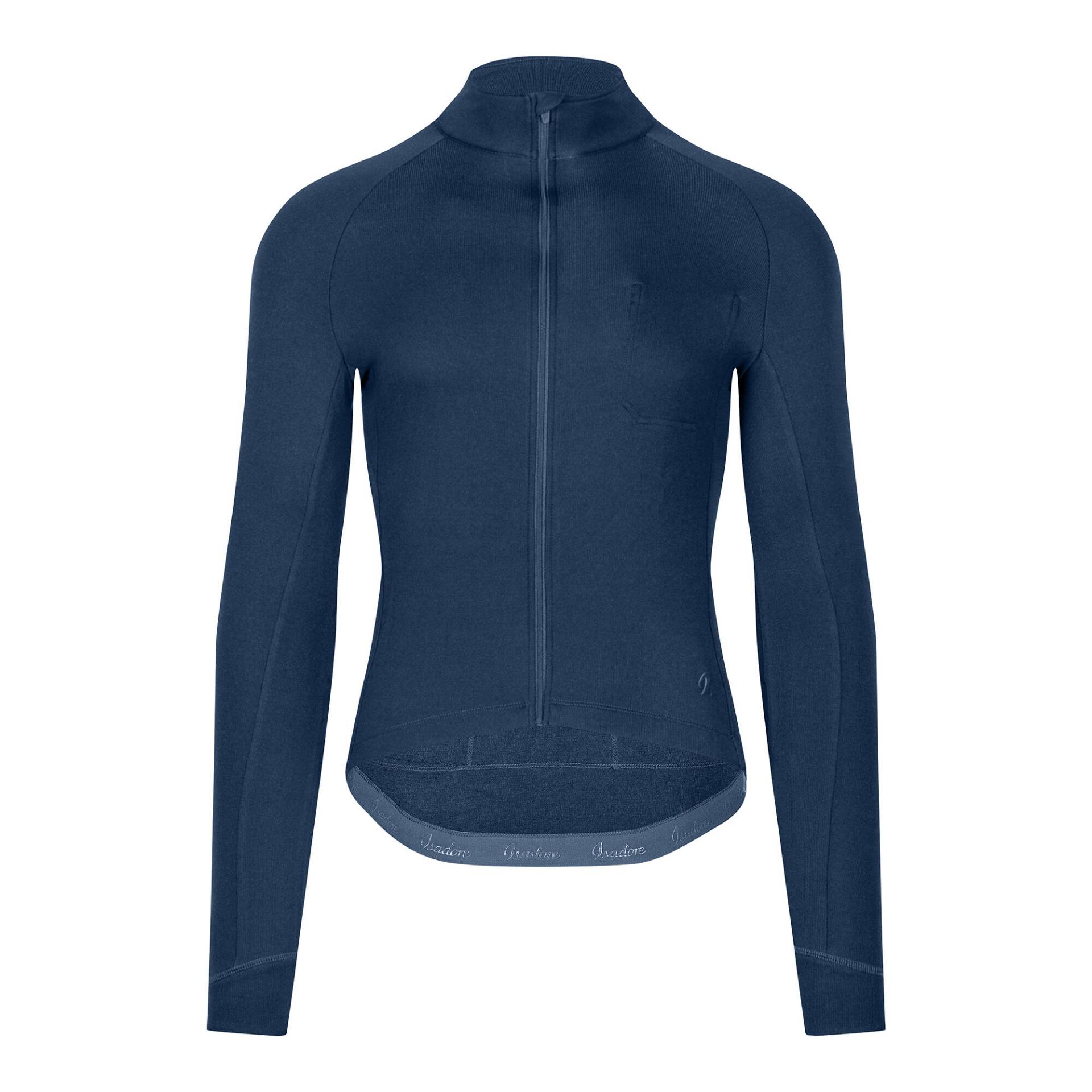 Herren Rad Langarmtrikot Thermisch Signature Indigo Blau von ISADORE