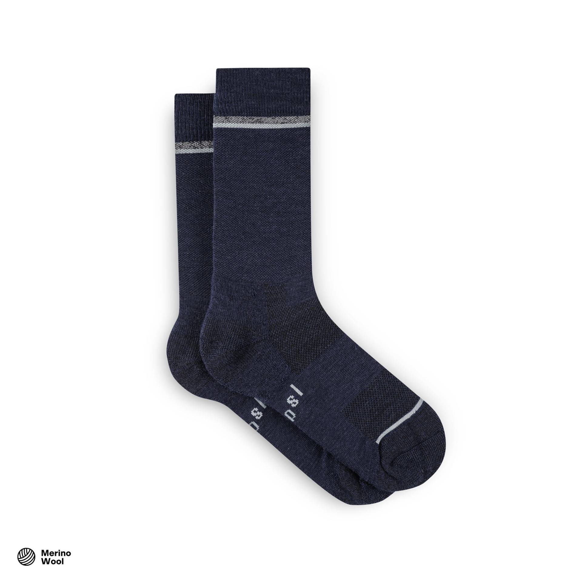 Unisex Rad Socken Winter Merino Marineblau von ISADORE