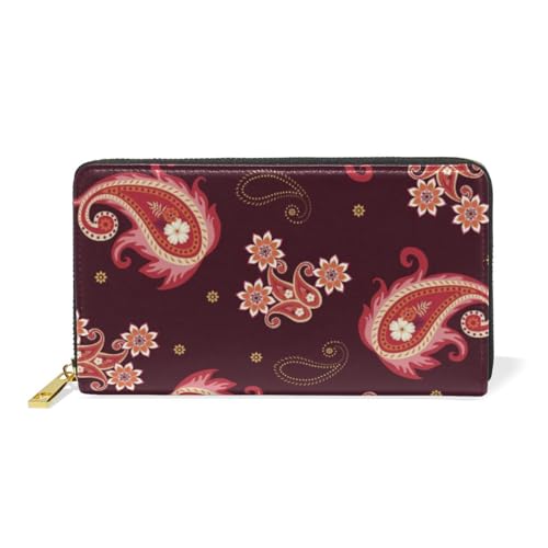 ISAOA Mandala-Geldbörse mit kleinen, abstrakten Blumen, Leder, multifunktional, Handtasche, Reißverschluss, Clutch, großes Fassungsvermögen, Kartenhalter, 19 cm, #01, Einheitsgröße, modisch ISAOA Mandala-Geldbörse mit kleinen, abstrakten Blumen, Leder, multifunktional, Handtasche, Reißverschluss, Clutch, großes Fassungsvermögen, Kartenhalter, 19 cm, #01, Einheitsgröße, modisch von ISAOA