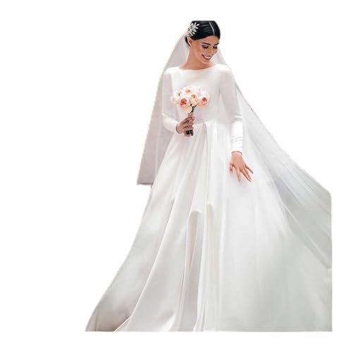 ISCBAFYX Damen-Brautkleid aus Satin von ISCBAFYX