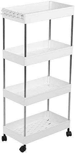 ISCBAFYX Dreischichtiger, vom Boden bis zur Decke reichender Trolley-Rack, mobiles Wohnzimmer, mehrere Schlafzimmer, Küche, Aufbewahrungsgürtel, Räder von ISCBAFYX