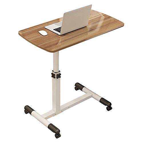 ISCBAFYX Möbel Tragbarer Computertisch Lazy Table Desktop Klapptisch Abnehmbarer Nachttisch Home Bed Desk (Farbe: Braun, Größe: 62-95X60X40Cm)/a von ISCBAFYX