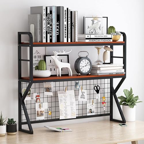 ISCBAFYX Schreibtisch-Organizer, Desktop-Display-Regal – Büro-Schreibtisch-Bücherregal, Metall-Desktop-Bücherregal, Mehrzweck-Arbeitsplatten-Stall-Bücherregal/a/120 cm von ISCBAFYX