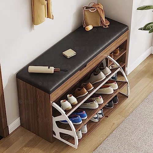 ISCBAFYX Schuhschrank – Modernes Organizer-Element mit Klapptüren für Eingangsbereich, Flur, Schlafzimmer und Wohnzimmer – stilvolle Schuhregalbank von ISCBAFYX