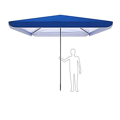 ISCBAFYX Terrassenschirm, kommerzieller regenfester Sonnenschirm, Zwei-in-Eins-Terrassenschirm, Gartenschirm im Freien, großer quadratischer Strandschirm, geeignet für Schwimmbadgeschäfte, 3 x 3 m von ISCBAFYX