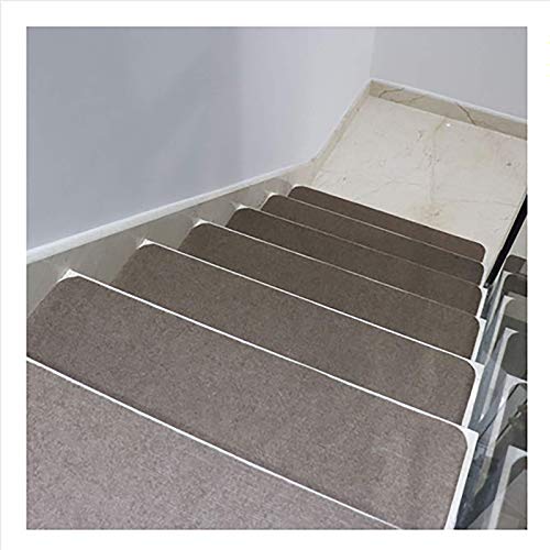 ISCBAFYX Treppenaufkleber-Teppich, Treppenfußmatte, Bodenmatten-Schutzabdeckung, Stufentreppen-Selbstklebender Teppich, rutschfeste Treppenmatte, Treppenstufe 21 cm x 60 cm (Größe: 15 Stück) von ISCBAFYX