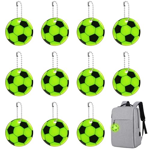 ISIYINER 12 Stück Fußball Sicherheits Reflektor Anhänger, Kinder Reflektor Anhänger mit Ketten Fußballanhänger Reflektoren Anhänger für Nächtliches Radfahren Laufen Trekking ISIYINER 12 Stück Fußball Sicherheits Reflektor Anhänger, Kinder Reflektor Anhänger mit Ketten Fußballanhänger Reflektoren Anhänger für Nächtliches Radfahren Laufen Trekking von ISIYINER