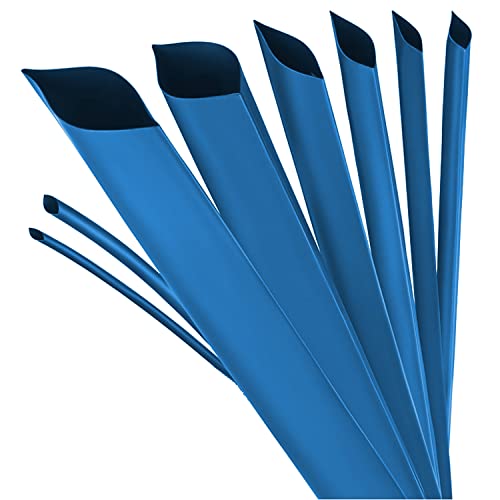 ISOLATECH Schrumpfschlauch Meterware blau mit Kleber Ø 20mm 4 Meter Schrumpfverhältnis 3:1 Set Polyolefin zum Isolieren von Kabel Lötverbindungen unbeschriftet UV beständig (Ø20mm 4Meter) von ISOLATECH