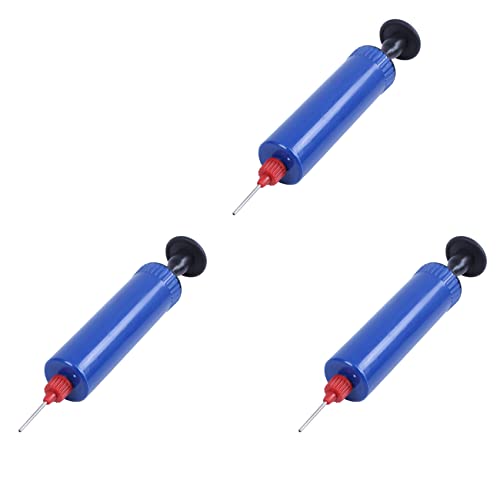 ISTOVO 3X Aufblasbar Ball Hand-Pumpe Luftpumpe mit Nadel Blau von ISTOVO