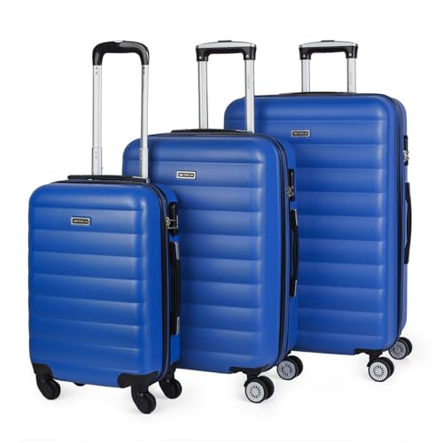 ITACA - Gepäck-Sets, Reisekoffer, Reisekoffer Set, Kofferset, Hartschalenkoffer, Trolley-Set, Luggage - Große Auswahl an Koffer & Trolleys für Jede Reise!, Blau von ITACA