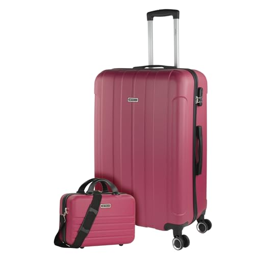 ITACA - Gepäck-Sets, Reisekoffer, Reisekoffer Set, Kofferset, Hartschalenkoffer, Trolley-Set, Luggage - Große Auswahl an Koffer & Trolleys für Jede Reise! 771100, Erdbeere von ITACA