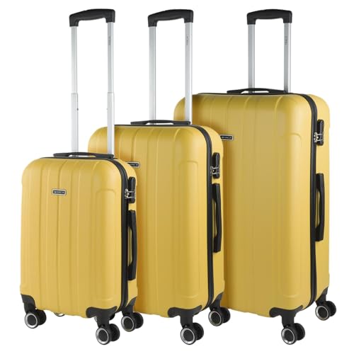 ITACA - Gepäck-Sets, Reisekoffer, Reisekoffer Set, Kofferset, Hartschalenkoffer, Trolley-Set, Luggage - Große Auswahl an Koffer & Trolleys für Jede Reise! 771100, Gelb von ITACA