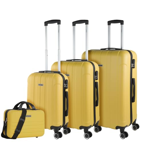 ITACA - Gepäck-Sets, Reisekoffer, Reisekoffer Set, Kofferset, Hartschalenkoffer, Trolley-Set, Luggage - Große Auswahl an Koffer & Trolleys für Jede Reise! 771100B, Gelb von ITACA