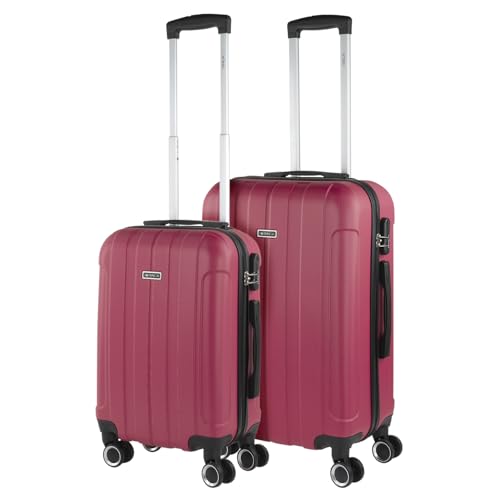 ITACA - Gepäck-Sets, Reisekoffer, Reisekoffer Set, Kofferset, Hartschalenkoffer, Trolley-Set, Luggage - Große Auswahl an Koffer & Trolleys für Jede Reise! 771115, Erdbeere von ITACA