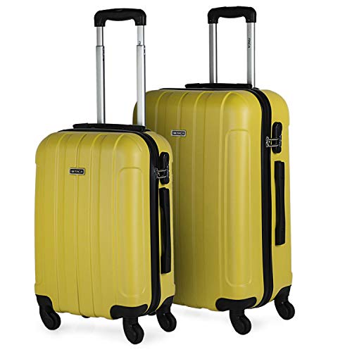 ITACA - Gepäck-Sets, Reisekoffer, Reisekoffer Set, Kofferset, Hartschalenkoffer, Trolley-Set, Luggage - Große Auswahl an Koffer & Trolleys für Jede Reise! 771115, Gelb von ITACA