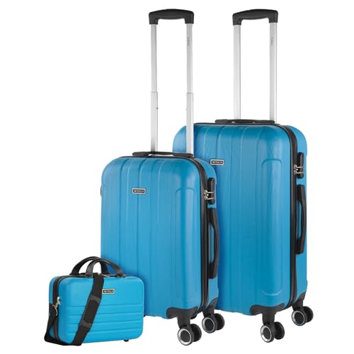 ITACA - Gepäck-Sets, Reisekoffer, Reisekoffer Set, Kofferset, Hartschalenkoffer, Trolley-Set, Luggage - Große Auswahl an Koffer & Trolleys für Jede Reise! 771115B, Türkis von ITACA