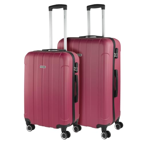 ITACA - Gepäck-Sets, Reisekoffer, Reisekoffer Set, Kofferset, Hartschalenkoffer, Trolley-Set, Luggage - Große Auswahl an Koffer & Trolleys für Jede Reise! 771116, Erdbeere von ITACA